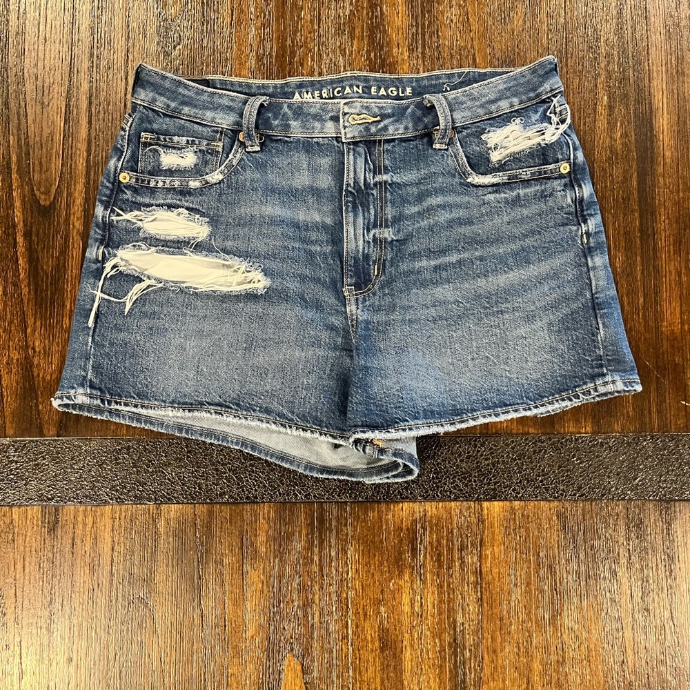 American Eagle Outfitters Distressed Blue Jean Shorts